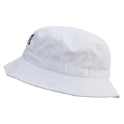 Jazz Musician Band Embroidered Bucket Hat - White OSFM