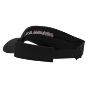 Congrats Embroidered Pro Style Cotton Twill Washed Visor - Black OSFM