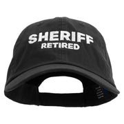 Sheriff Retired Embroidered Low Profile Dyed Cotton Twill Cap - Black OSFM