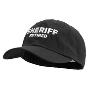 Sheriff Retired Embroidered Low Profile Dyed Cotton Twill Cap - Black OSFM