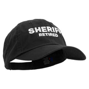 Sheriff Retired Embroidered Low Profile Dyed Cotton Twill Cap - Black OSFM