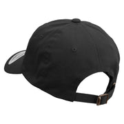 Initial Washington Sign Embroidered Unstructured Low Profile 6 panel Cotton Cap - Black OSFM