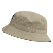 Jazz Musician Band Embroidered Bucket Hat - Natural OSFM