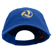 Wheat Grain Icon Embroidered Garment Washed Cotton Twill Cap