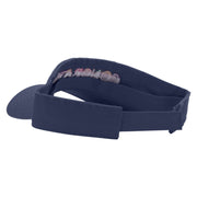 Congrats Embroidered Pro Style Cotton Twill Washed Visor - Navy OSFM