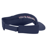 Congrats Embroidered Pro Style Cotton Twill Washed Visor - Navy OSFM