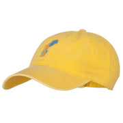 Sweden Flag Map Embroidered Washed Cotton Twill Cap