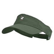 Red Crane Icon Embroidered Prostyle Cotton Twill Washed Visor - Olive OSFM