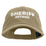 Sheriff Retired Embroidered Low Profile Dyed Cotton Twill Cap - Khaki OSFM