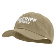 Sheriff Retired Embroidered Low Profile Dyed Cotton Twill Cap - Khaki OSFM