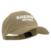 Sheriff Retired Embroidered Low Profile Dyed Cotton Twill Cap - Khaki OSFM