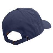 Initial Washington Sign Embroidered Unstructured Low Profile 6 panel Cotton Cap - Navy OSFM