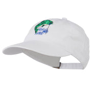 Bass Fishing Embroidered Washed Cap