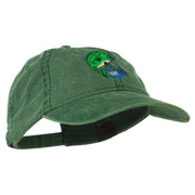 Bass Fishing Embroidered Washed Cap