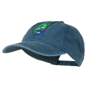 Bass Fishing Embroidered Washed Cap