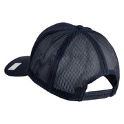 Retired US Navy Patched Solid Cotton Twill Mesh Cap - Navy OSFM