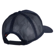 Retired US Navy Patched Solid Cotton Twill Mesh Cap - Navy OSFM