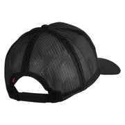 Retired US Navy Patched Solid Cotton Twill Mesh Cap - Black OSFM