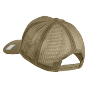 Retired US Navy Patched Solid Cotton Twill Mesh Cap - Khaki OSFM