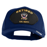 Retired US Navy Patched Solid Cotton Twill Mesh Cap - Royal OSFM