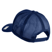Retired US Navy Patched Solid Cotton Twill Mesh Cap - Royal OSFM