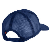 Retired US Navy Patched Solid Cotton Twill Mesh Cap - Royal OSFM