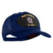 Retired US Navy Patched Solid Cotton Twill Mesh Cap - Royal OSFM