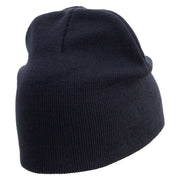 Desire Embroidered 8 Inch Short Beanie - Navy OSFM