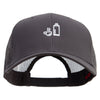 Cute Rest Icon Embroidered Solid Cotton Twill Low Profile Nylon Mesh Back Cap - Charcoal OSFM