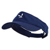 Flying Crane Icon Embroidered Athletic Jersey Mesh Sports Visor - Navy OSFM