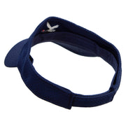 Flying Crane Icon Embroidered Athletic Jersey Mesh Sports Visor - Navy OSFM