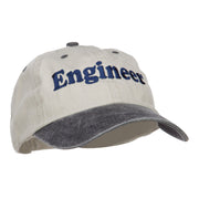 Engineer Embroidered Washed Cap