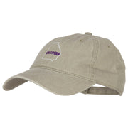 Georgia with Map Outline Embroidered Washed Cotton Twill Cap