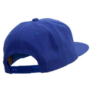 Casino Poker Card Embroidered Wool Blend Prostyle Snapback - Royal OSFM