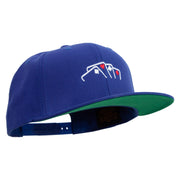 Casino Poker Card Embroidered Wool Blend Prostyle Snapback - Royal OSFM