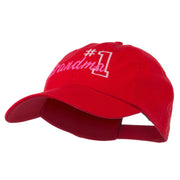 Number 1 Grandma Embroidered Cotton Cap