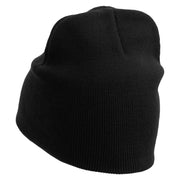 Desire Embroidered 8 Inch Short Beanie - Black OSFM