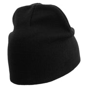 Desire Embroidered 8 Inch Short Beanie - Black OSFM