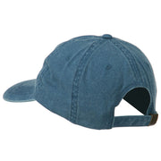 Eagle with Star Circle Embroidered Washed Cap