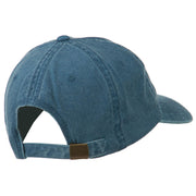 Eagle with Star Circle Embroidered Washed Cap