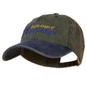 Eight Days of Hanukkah Embroidered Pigment Dyed Washed Cap