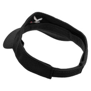 Flying Crane Icon Embroidered Athletic Jersey Mesh Sports Visor - Black OSFM