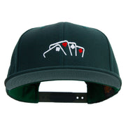 Casino Poker Card Embroidered Wool Blend Prostyle Snapback - Spruce OSFM