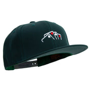 Casino Poker Card Embroidered Wool Blend Prostyle Snapback - Spruce OSFM