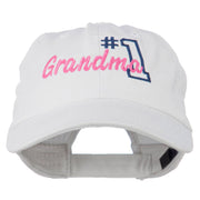 Number 1 Grandma Embroidered Cotton Cap