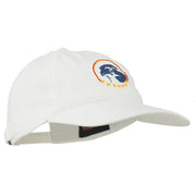 Eagle with Star Circle Embroidered Washed Cap