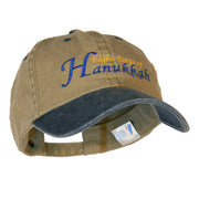 Eight Days of Hanukkah Embroidered Pigment Dyed Washed Cap