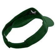 Flying Crane Icon Embroidered Athletic Jersey Mesh Sports Visor - Dk-Green OSFM