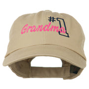 Number 1 Grandma Embroidered Cotton Cap