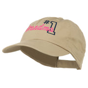 Number 1 Grandma Embroidered Cotton Cap